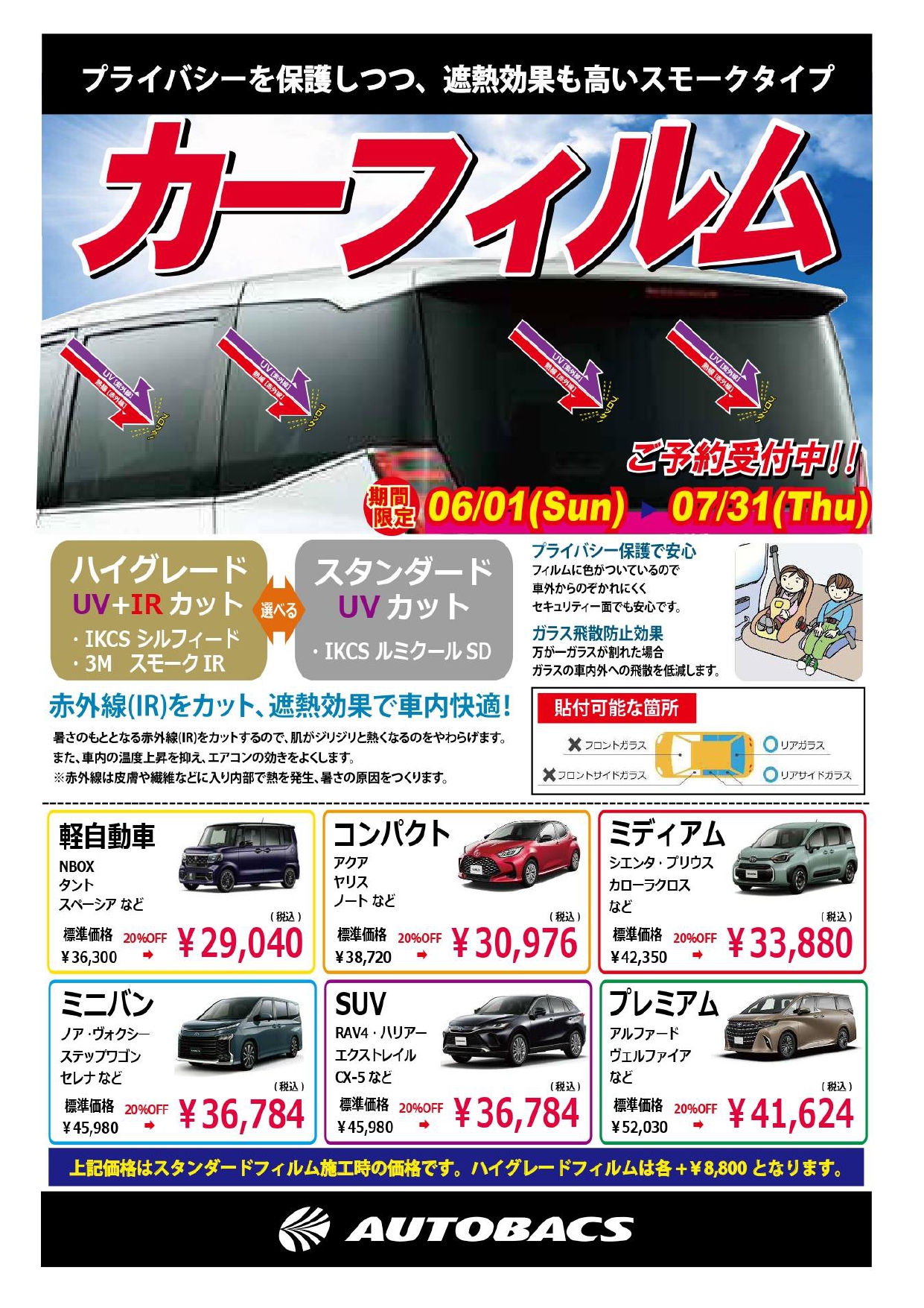 オートバックスのカーフィルム料金徹底解剖！車種別工賃と持ち込みの真実