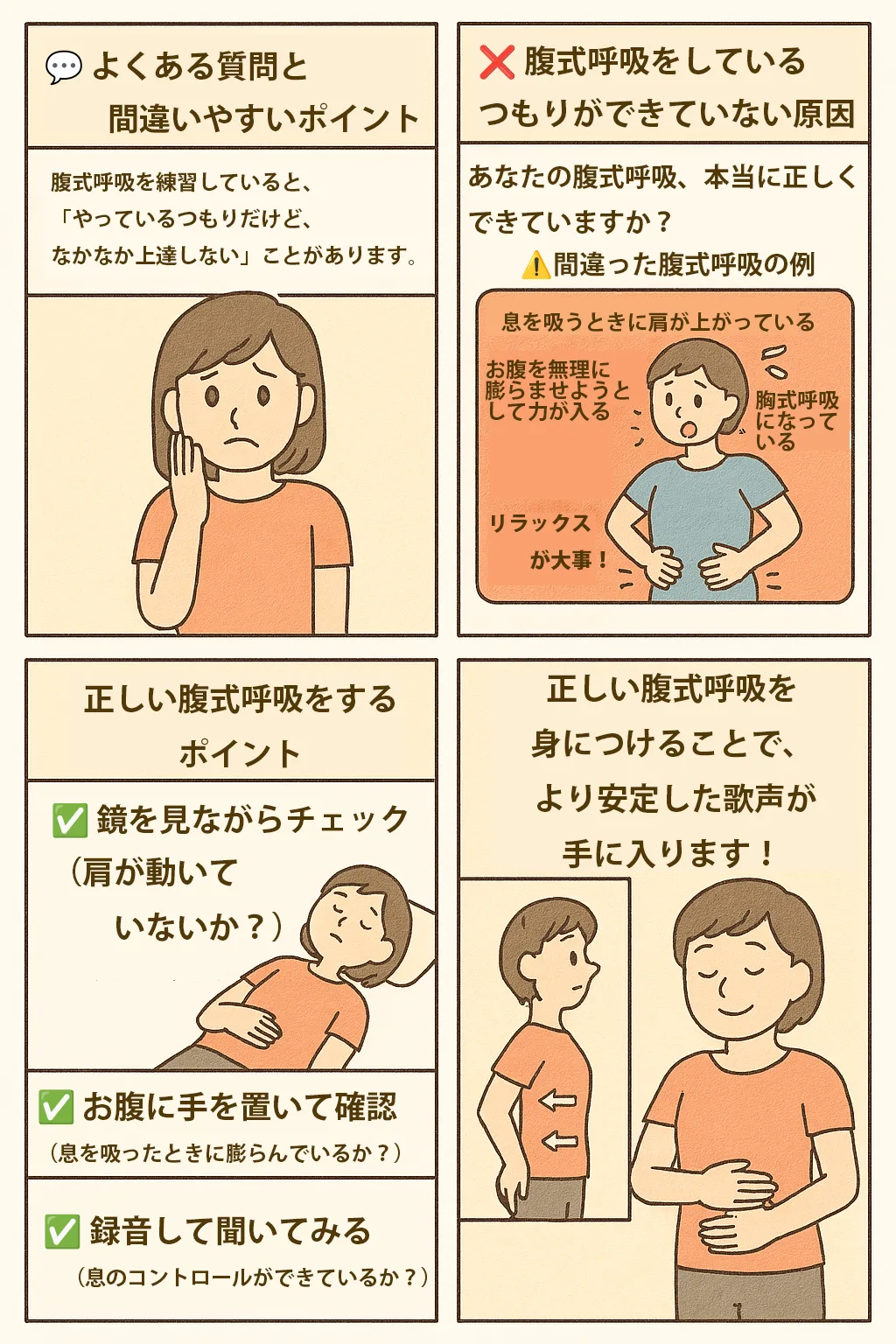 喉締め解消！腹から声を出す方法とプロ直伝の通る声トレーニング