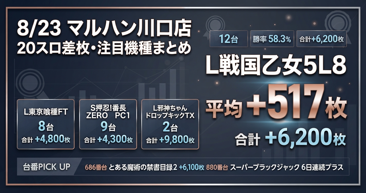 マルハン川口の出玉データ解析！2026年差枚傾向と特定日の真相