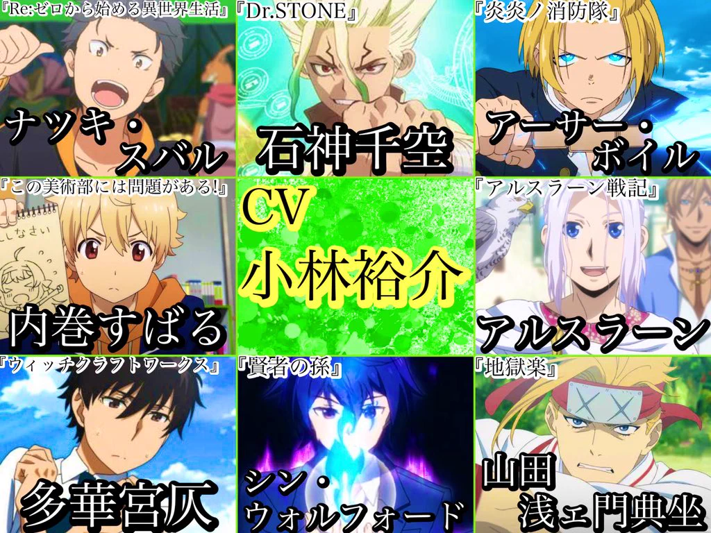 小林裕介の人気キャラ総まとめ！代表作から2026年最新作・演技力の真価