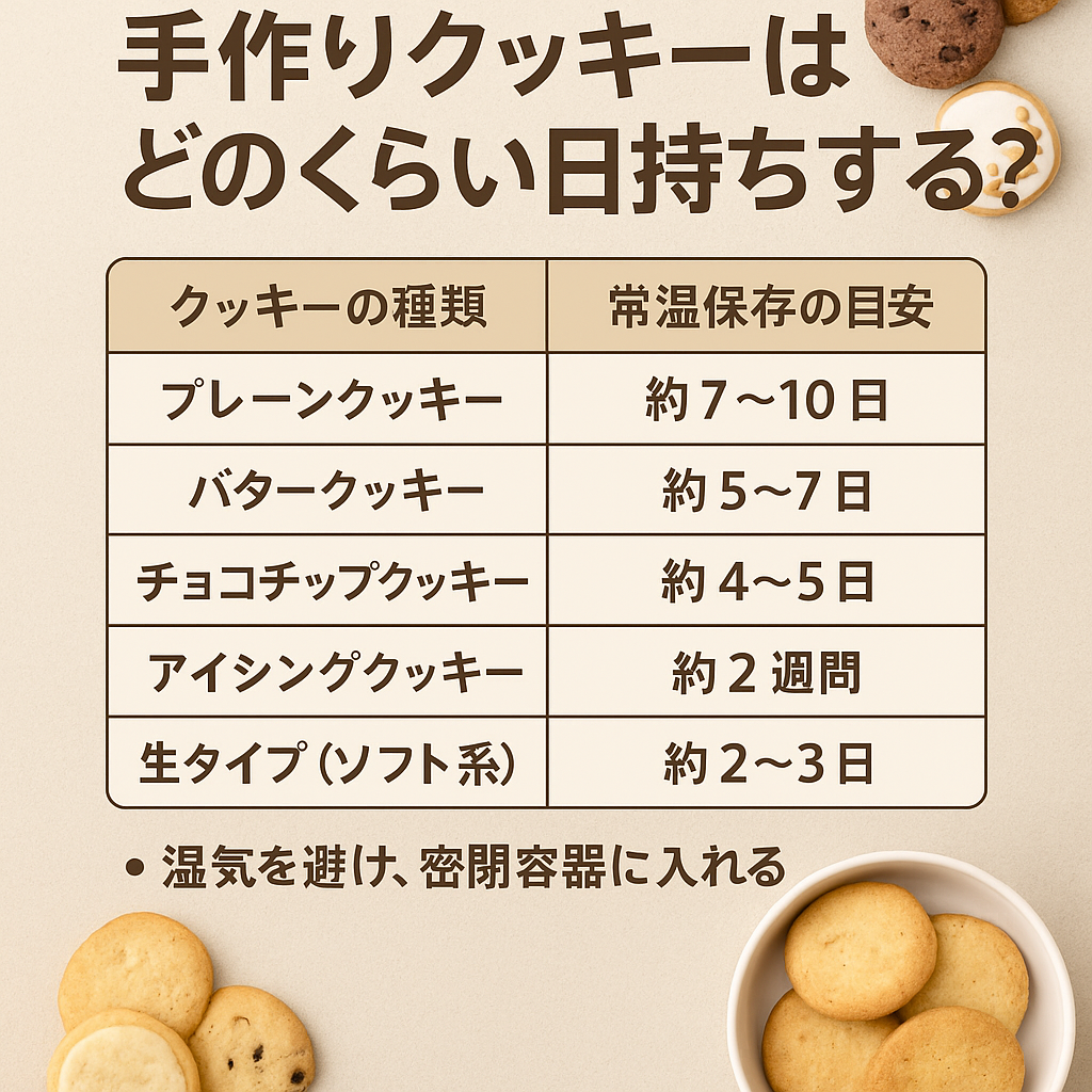 手作りクッキーの日持ちは常温で何日？プロ直伝の保存術と見分け方を検証