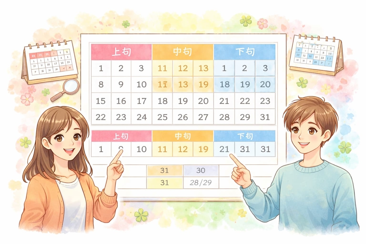中旬とは何日から何日まで？上旬・初旬との違いや発送・納期の目安を解説