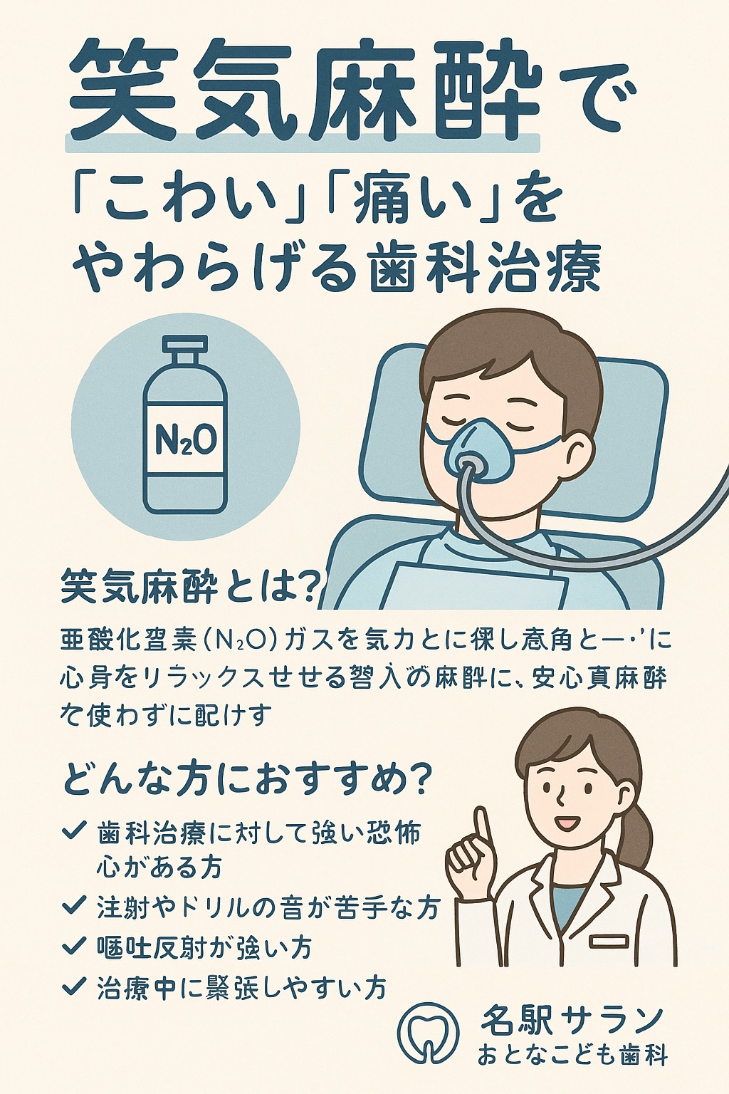 笑気麻酔とは？効果や副作用・痛みの真相と費用相場を徹底解説