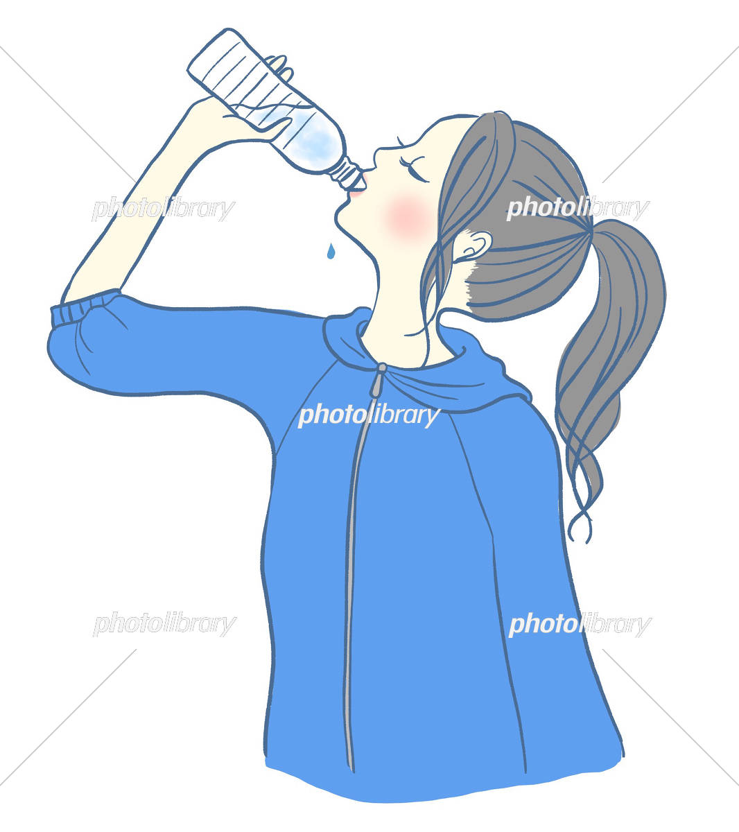 水を飲むイラスト決定版！商用無料素材と熱中症対策の選び方