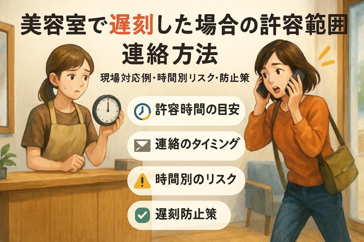 美容室の遅刻は何分まで許される？10分遅れで断られる真相と対処法