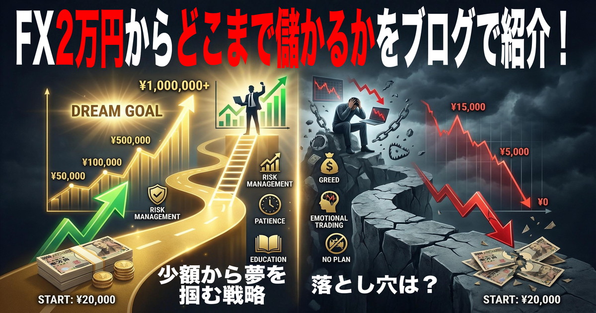 Fx元手2万円からどこまで儲かる？ブログのリアル収支と限界を徹底検証