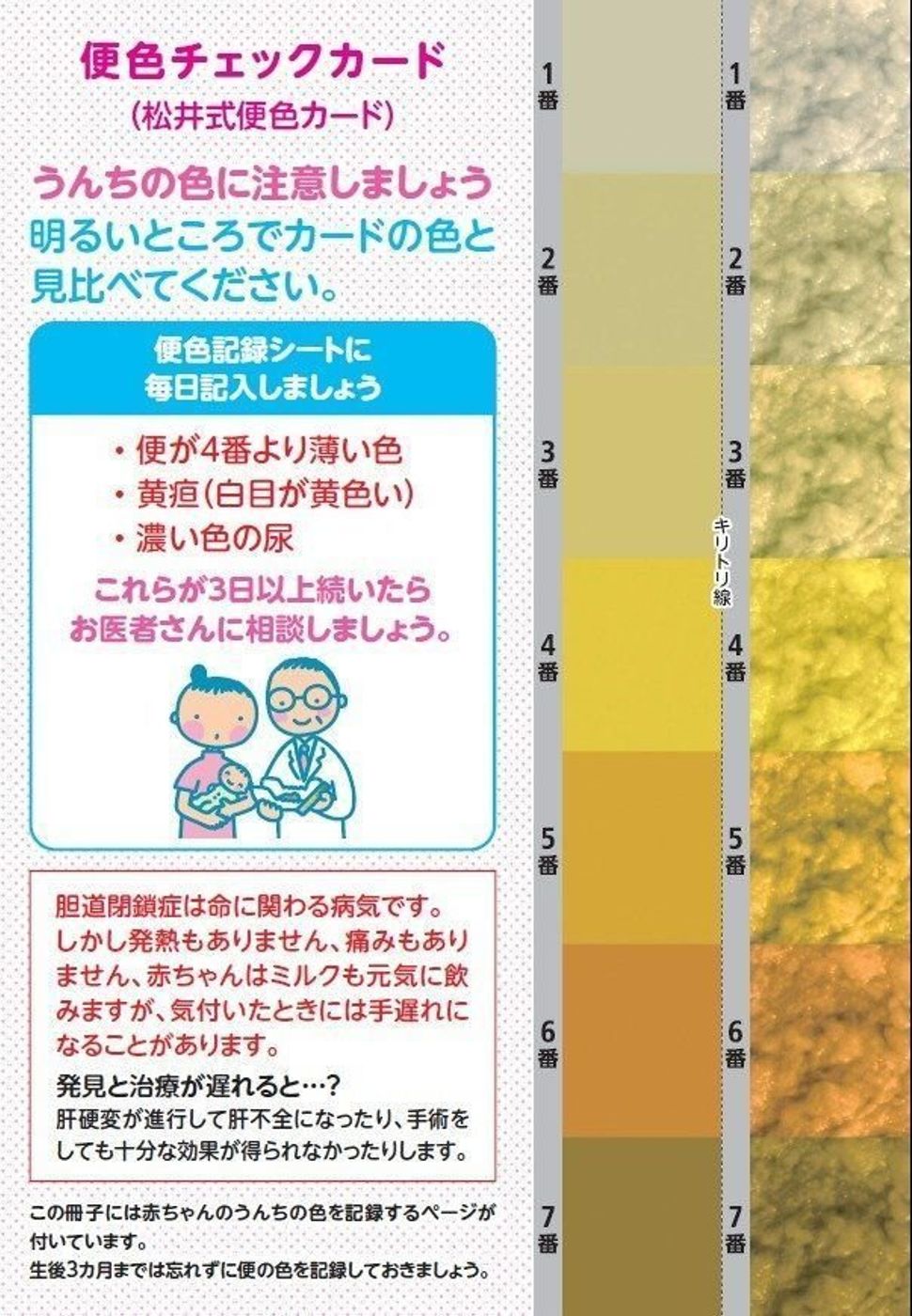 新生児のうんちの色で危険を見抜く！緑・白・赤の受診目安と注意点