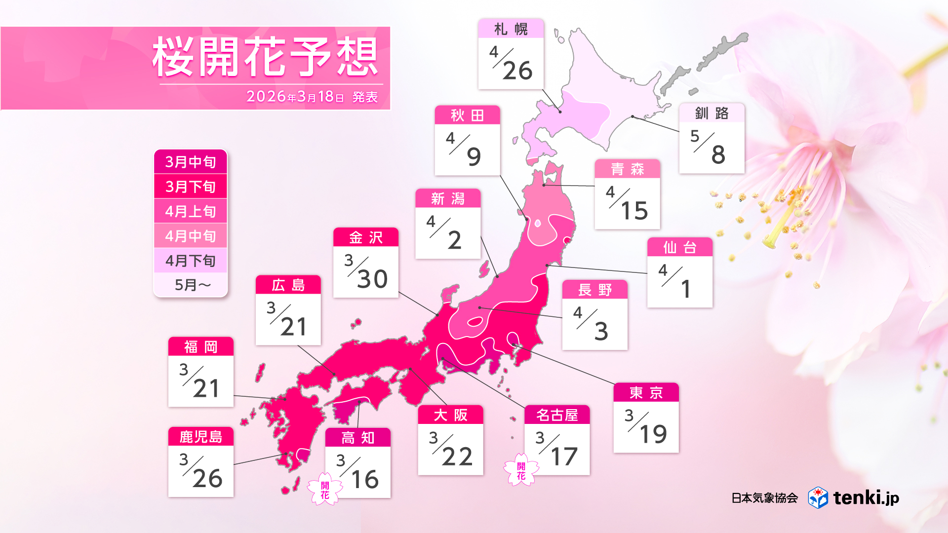 2026年仙台の桜開花予想｜満開日はいつ？見頃と穴場スポット完全版