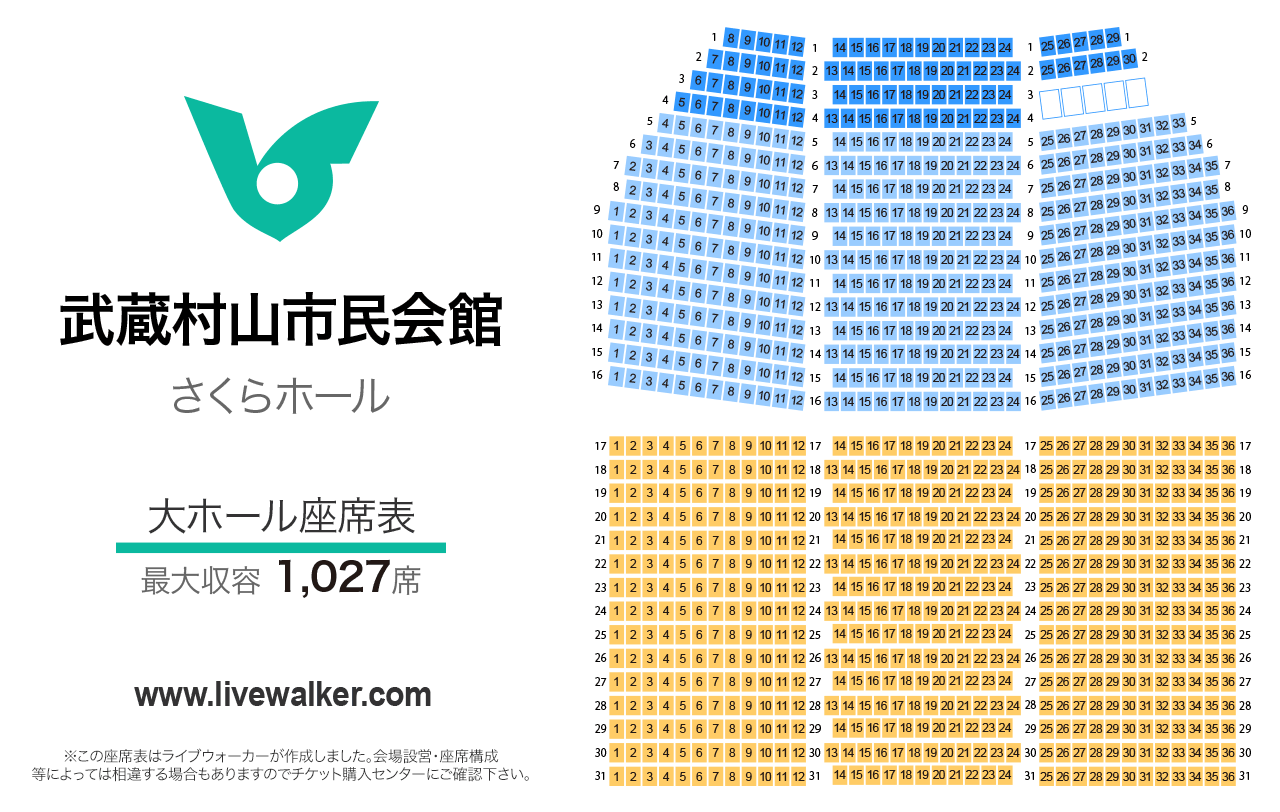 武蔵村山市民会館さくらホールの見え方・キャパ・アクセス完全解説