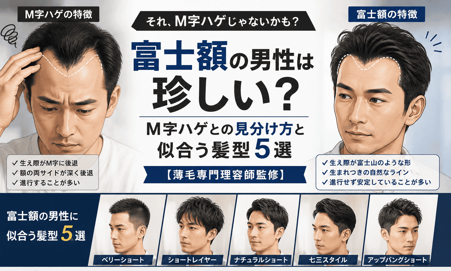 富士額とは？美人の象徴とされる理由とM字ハゲとの決定的な違い
