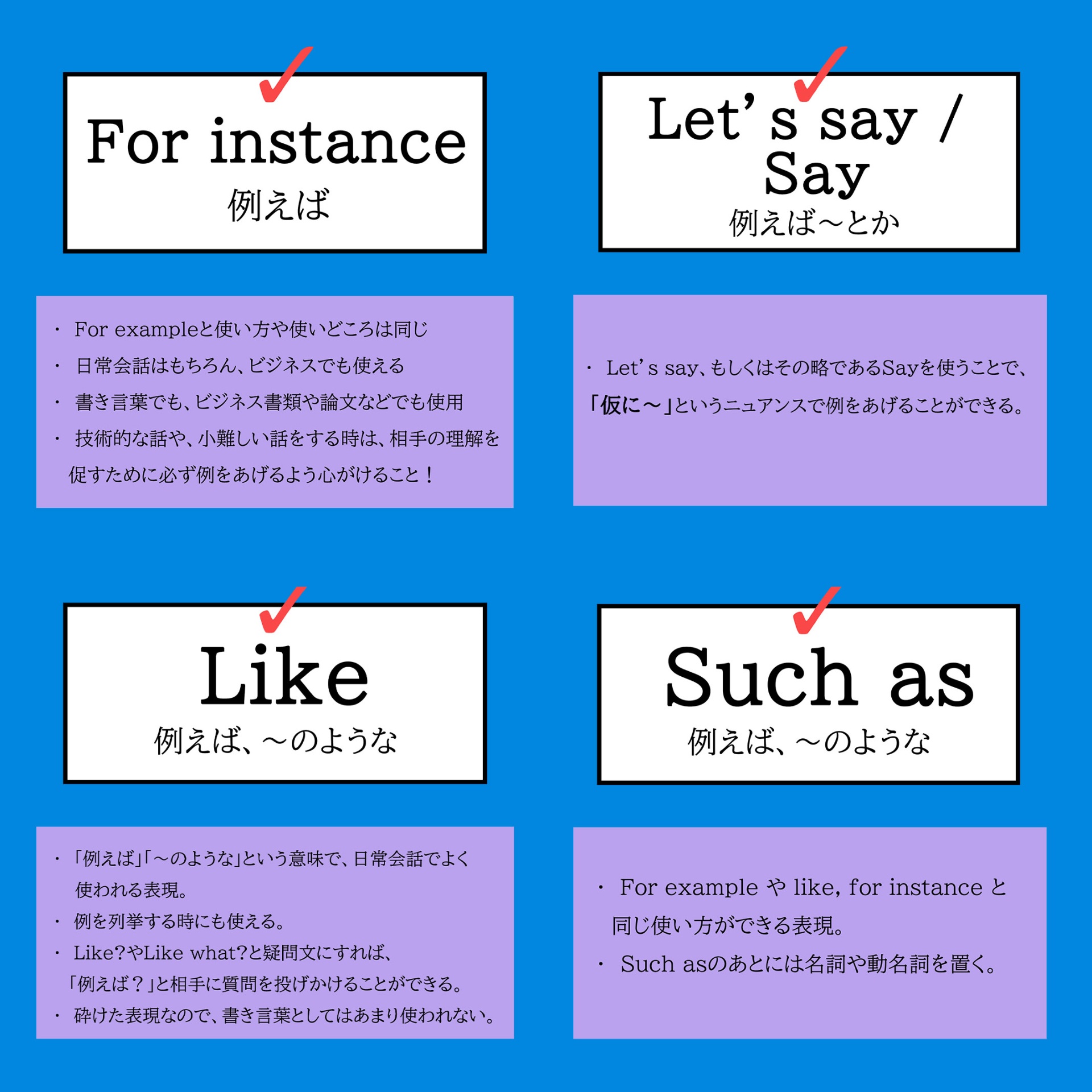 For Exampleの意味と使い方！例文・カンマ・類語の違いを完全解説