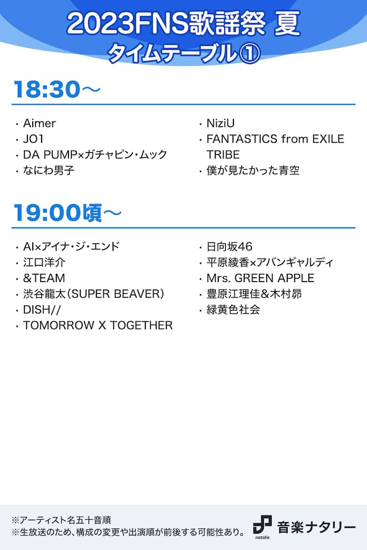 Fns歌謡祭2026タイムテーブル速報！出演者順番と歌唱曲コラボ全貌
