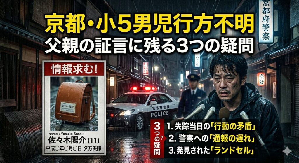 【速報】行方不明の小5児童を無事保護！発見場所と失踪理由の全貌