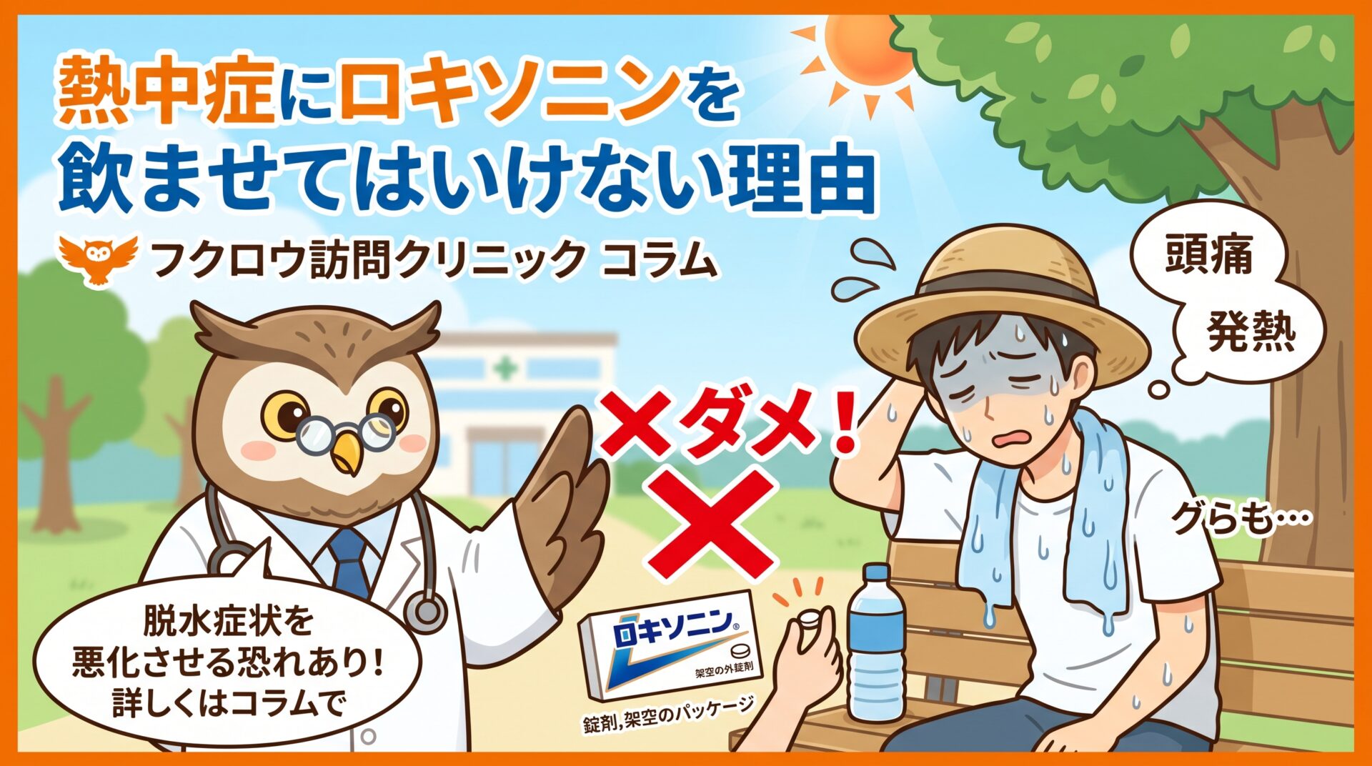 熱中症の頭痛にロキソニンは危険？効かない理由と正しい応急処置