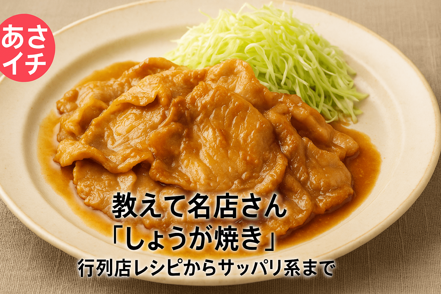 あさイチで話題！極上の柔らか豚の生姜焼きレシピと黄金比タレの裏技