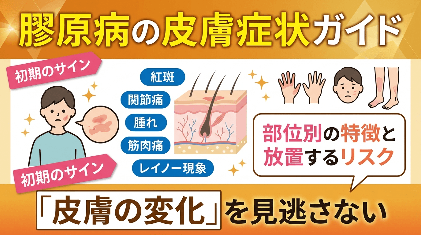膠原病の皮膚症状と湿疹の違い｜見逃せない危険サインと受診目安