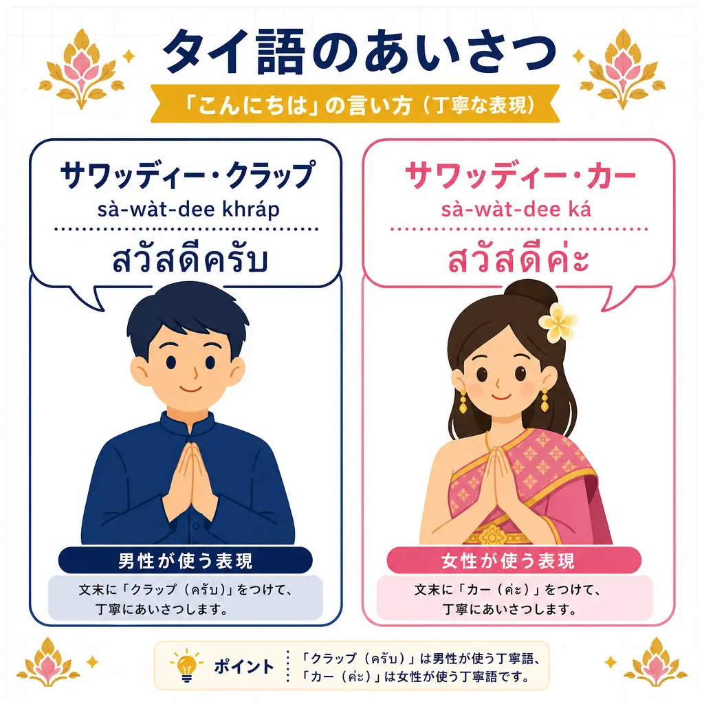 タイ語の挨拶完全攻略！男女の語尾・ワイのマナーと通じる発音のコツ