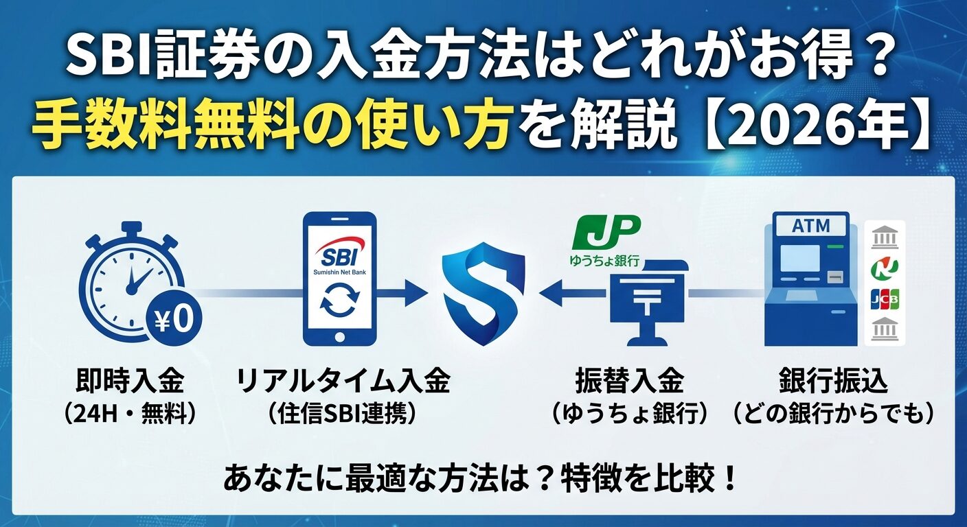 Sbi証券入金方法のおすすめ比較！即時入金と自動連携の違いをプロが徹底解説