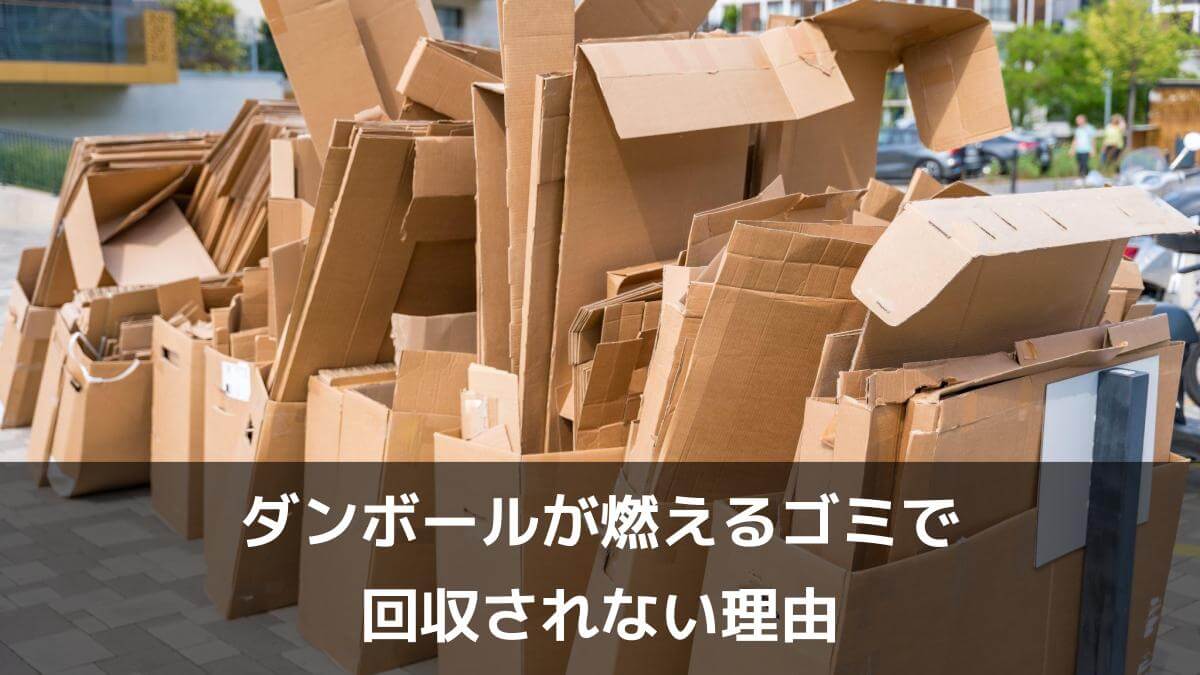 ダンボールは燃えるゴミに出せる？回収されない理由と正しい捨て方