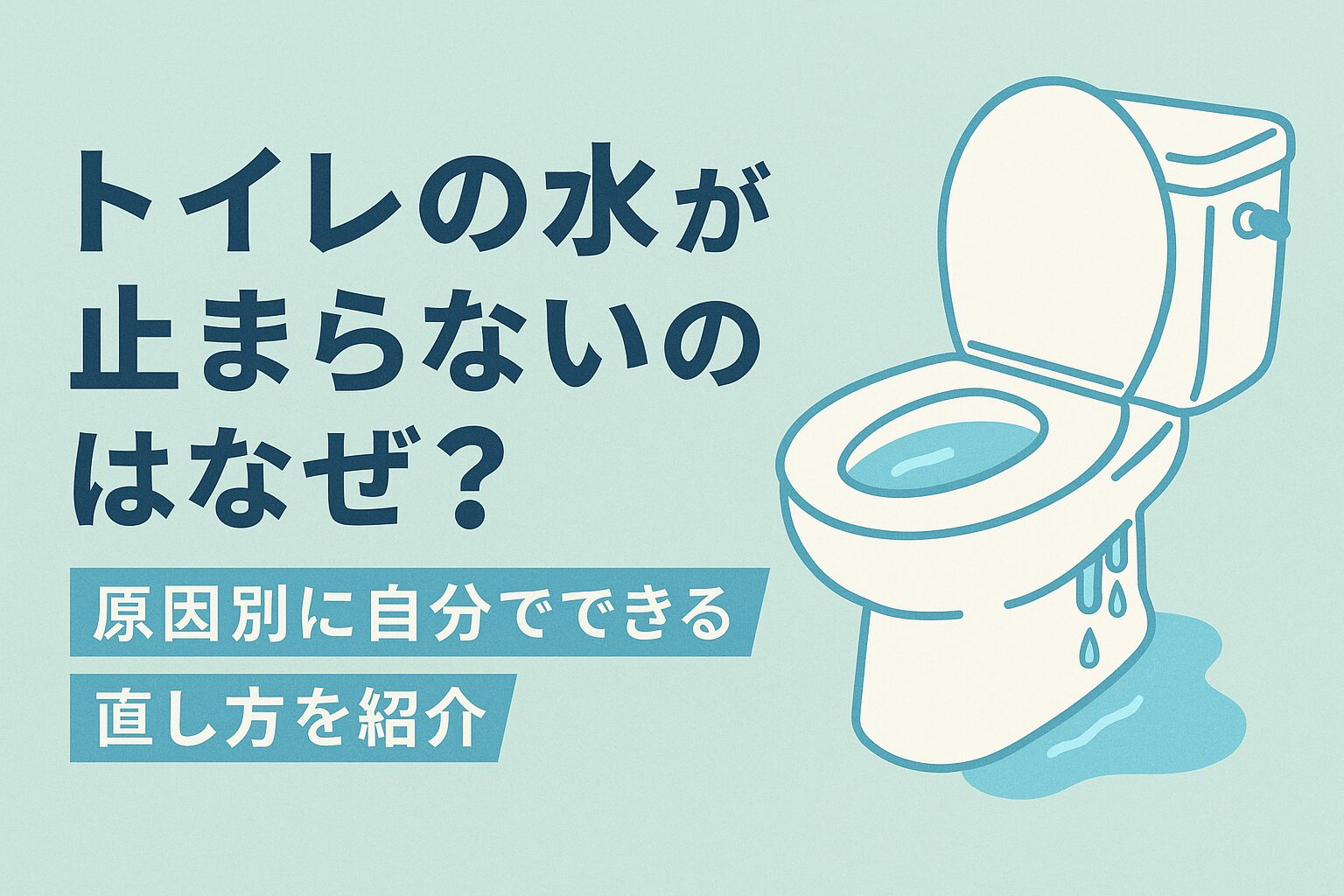トイレの水が止まらない！原因別の応急処置と2026年最新の修理相場