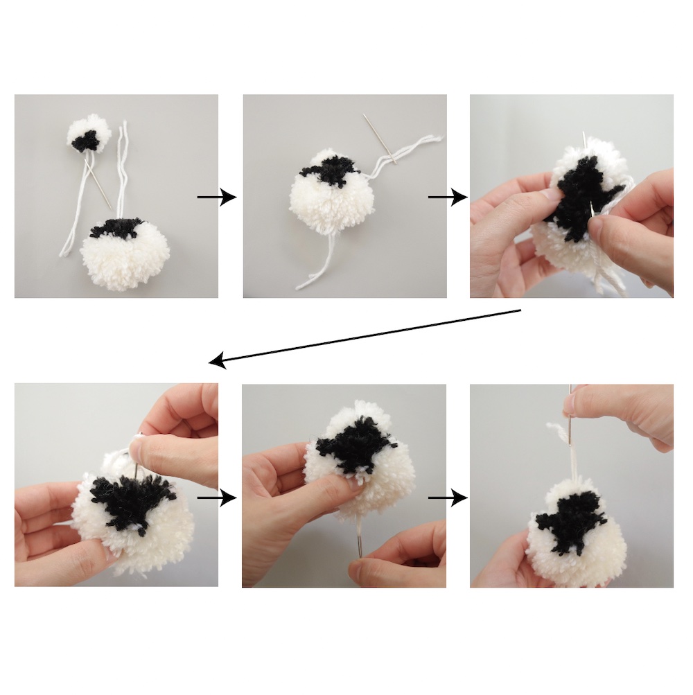100均毛糸で作るシマエナガポンポン！失敗しない造形と顔の黄金比