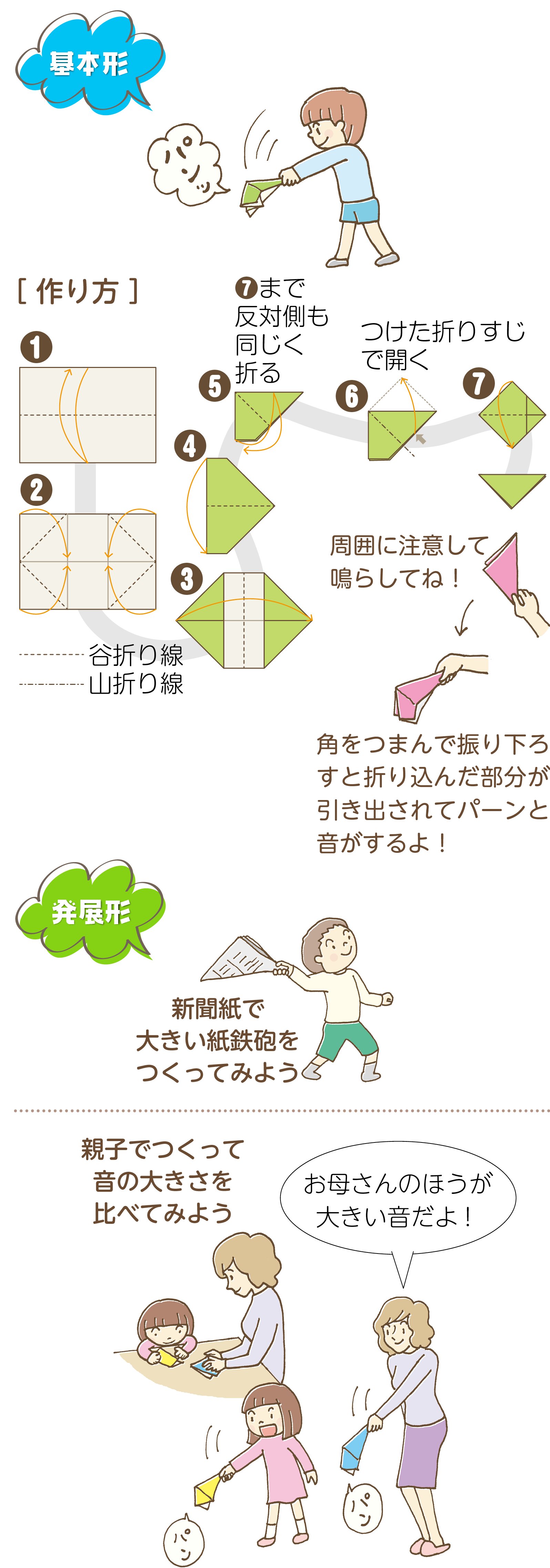 大歓声！音が鳴る折り紙の折り方決定版｜紙鉄砲から笛まで徹底解説