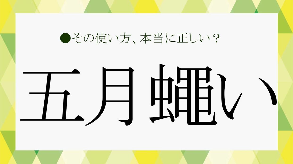 五月の蝿の読み方は？うるさいとの違いとRadwimps歌詞の真相