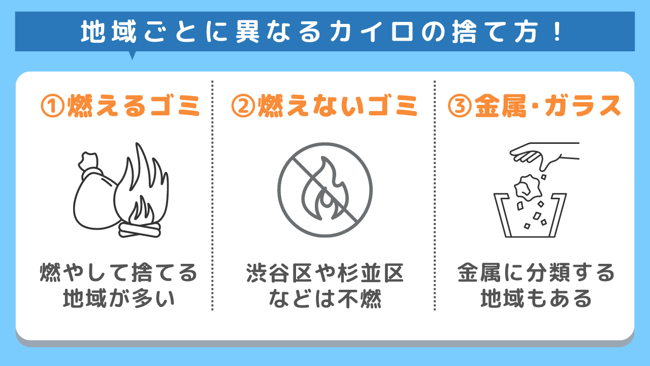 使い捨てカイロの捨て方完全ガイド！燃えるゴミか自治体別の正解