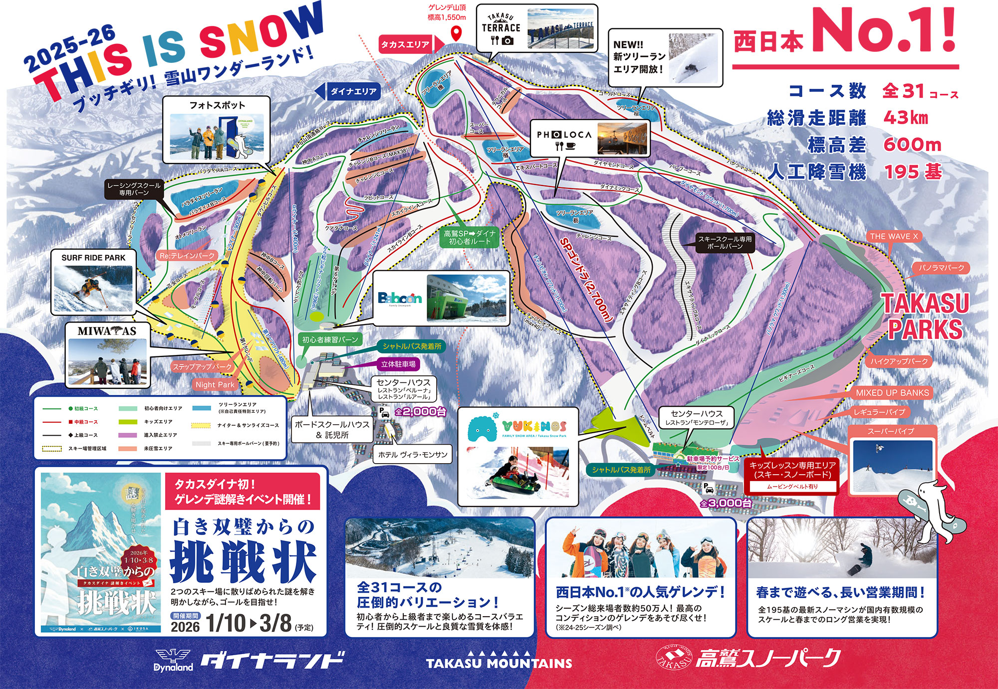 高鷲スノーパーク2026最新攻略！割引リフト券と混雑回避の全貌