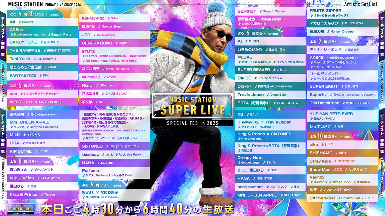 【2026最新】Mステ出演者と歌唱曲一覧！注目コラボと見どころ解説