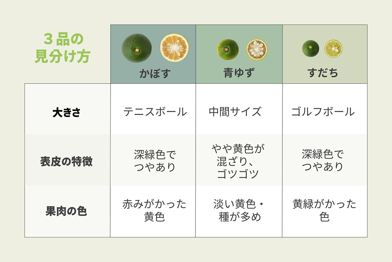 すだちとかぼすの違いとは？大きさ・味・料理の使い分けを徹底解説