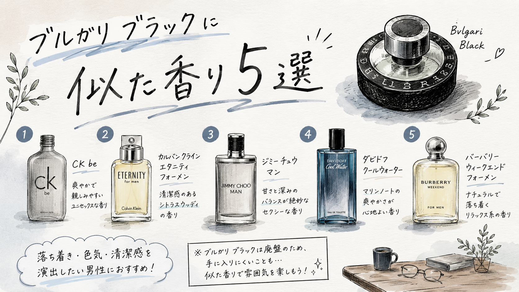 ブルガリブラックに似た香りは？廃盤理由と激似の後継・プチプラ香水を徹底解説