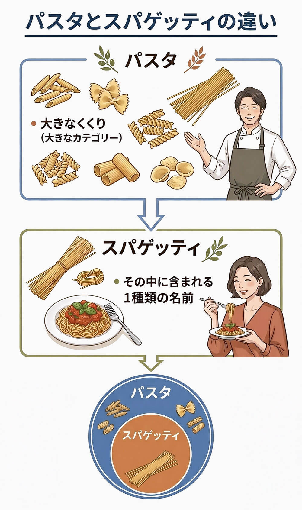「実は同じ」は誤解？スパゲッティとパスタの決定的な違いと太さの基準