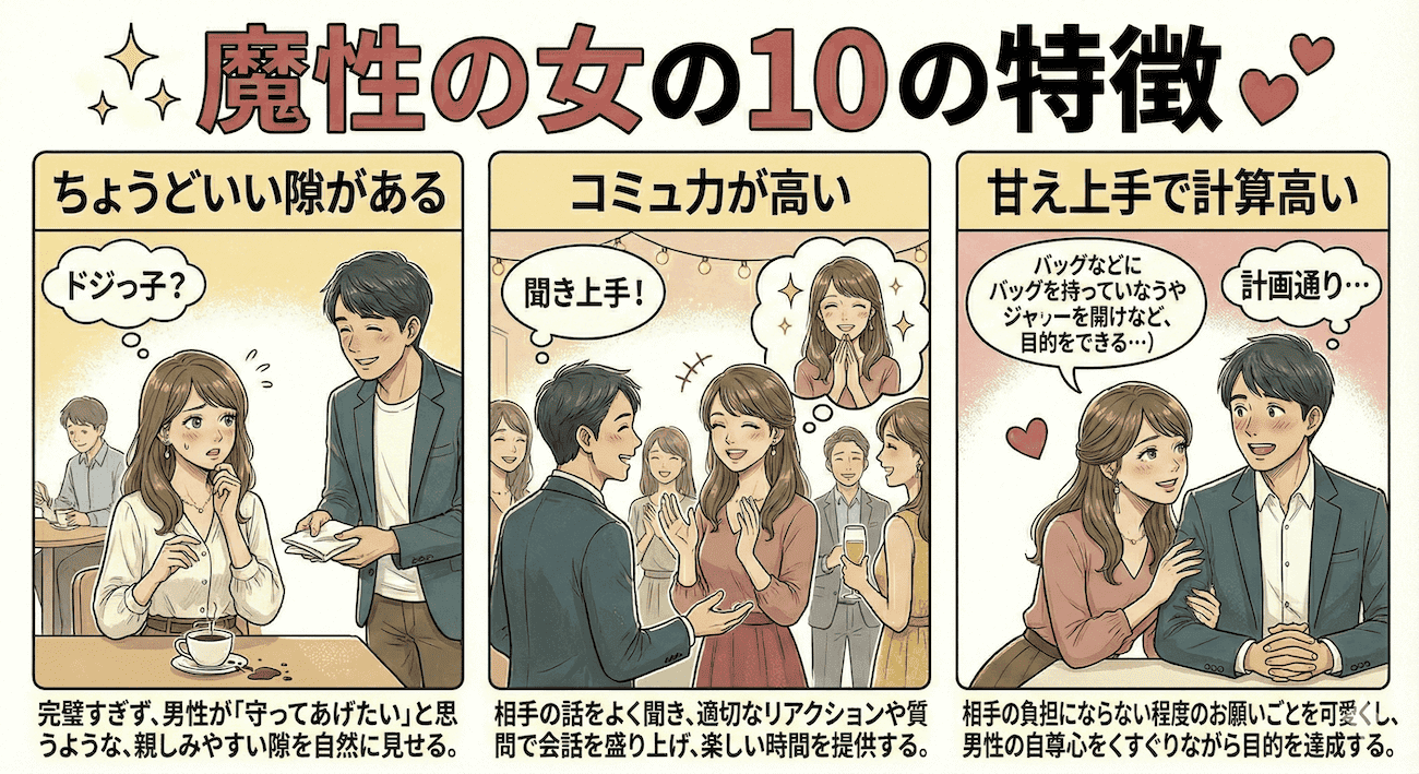天然魔性の女の特徴とは？無自覚に男を沼らせる心理と仕草の全貌