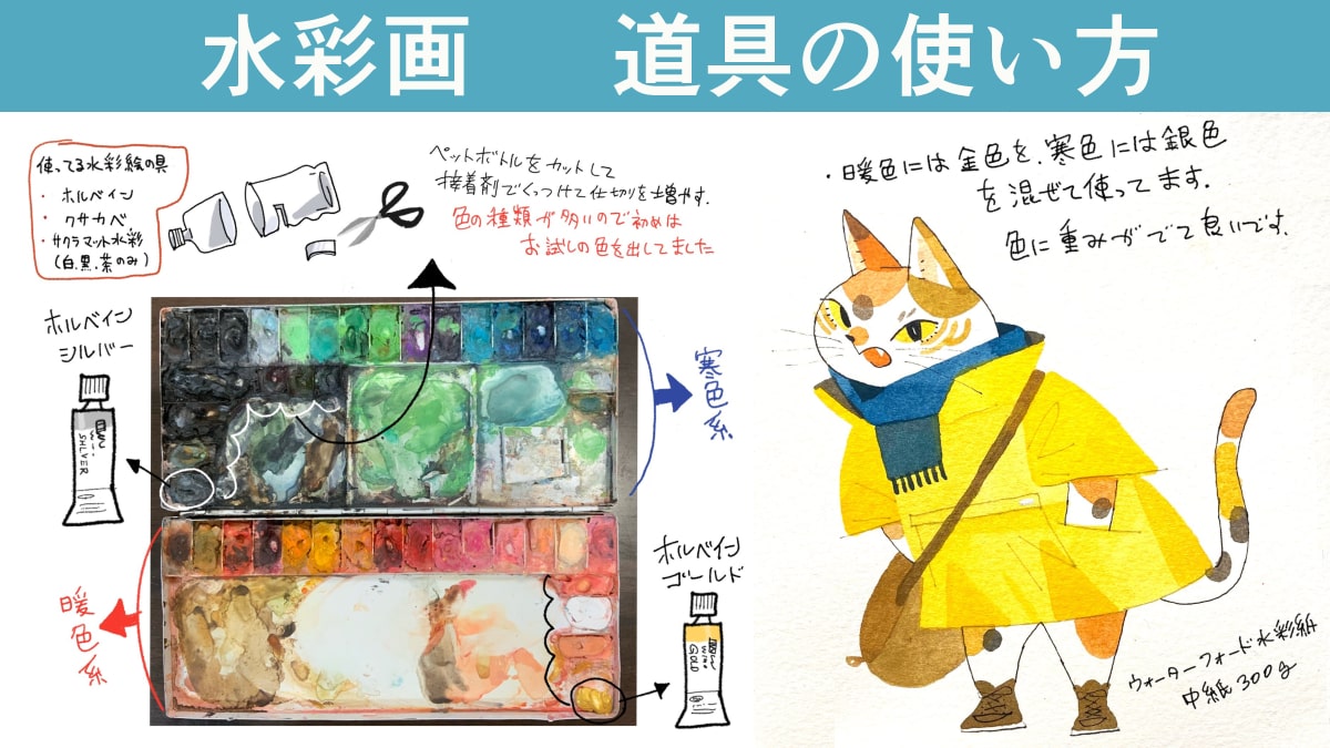 水彩絵の具の使い方は水の加減で激変！透明・不透明の違いとプロ技法