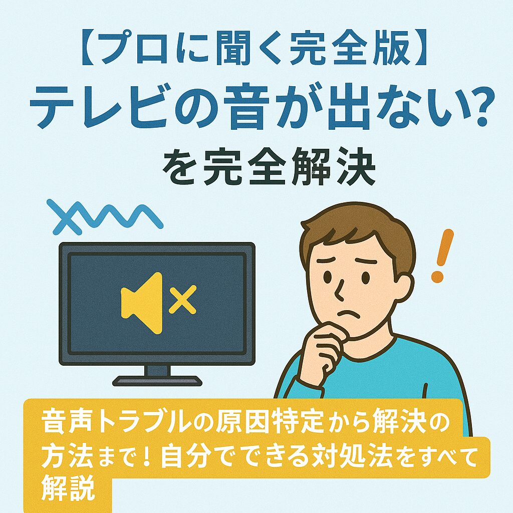 テレビの音が出ない原因と復活手順！メーカー別リセットと修理相場